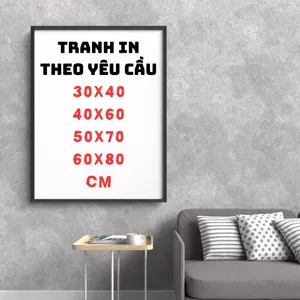 Tranh tráng gương in theo yêu cầu