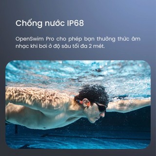 Tai Nghe Bơi Lội Bluetooth SHOKZ OPENSWIM PRO, Truyền Âm Thanh Qua Xương Kết Hợp MP3 32GB - BH 2 năm