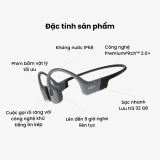 Tai Nghe Bơi Lội Bluetooth SHOKZ OPENSWIM PRO, Truyền Âm Thanh Qua Xương Kết Hợp MP3 32GB - BH 2 năm