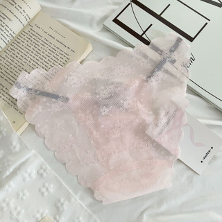 Combo 3 Quần lót Nữ Ren Hoạ Tiết Đính Nơ Dây Eo Tôn Dáng Sexy, Quần Chip Mềm Đáy Dán 2 Lớp King Shop L-1006