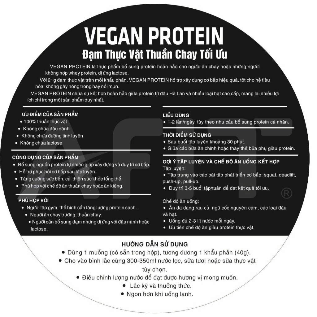 Đạm thực vật protein, hỗ trợ tăng cơ bắp cho người tập luyện - Hàng Chính Hãng