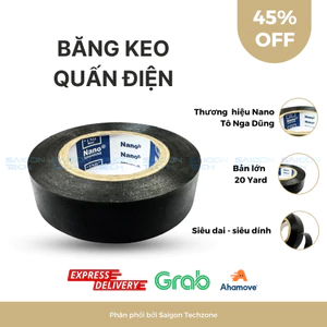 Băng keo quấn điện 20yard - Siêu dai, siêu dính, bền chắc, quấn điện, thi công