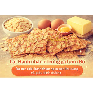 BÁNH HẠNH NHÂN SIÊU HẠT GIÒN THƠM BƠ Túi zip 100g – CHIA BAKERY & COFFEE ✨