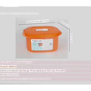 Hộp 800ml tupperware, Để được trong lò vi sóng, đựng thực phẩm, trái cây