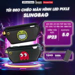Túi đeo chéo Divoom Pixoo Slingbag màn hình LED 16x16 pixel khoá kéo chắc chắn, chống thấm nước IP23 — ảnh 1