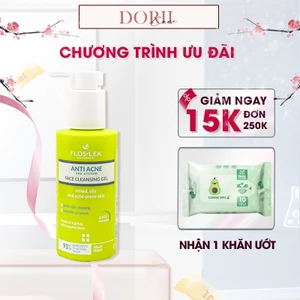 Floslek Sữa Rửa Mặt Kháng Khuẩn Ngừa Mụn Antibacterial Face Cleansing Gel 125ml + quà