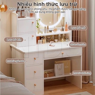 Nido Bàn Trang Điểm Hiện Đại Sang Trọng - Nhiều Ngăn Kéo Tiện Lợi, Tùy Chọn Gương LED (80cm)