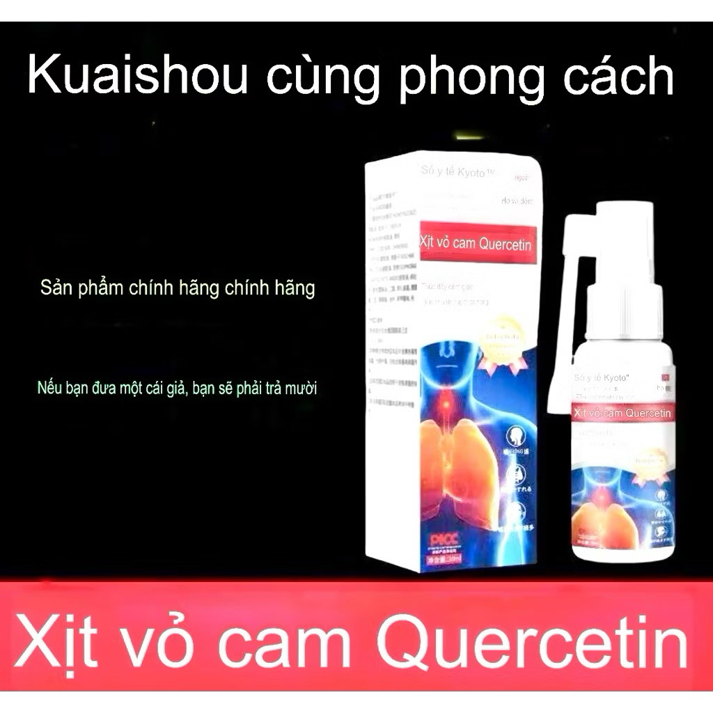 Xịt Họng Thảo Dược Quercetin Cam Đỏ Giảm Khó Chịu Họng, Khàn Giọng, Nhiều Đờm Dễ Hấp Thụ shishop94