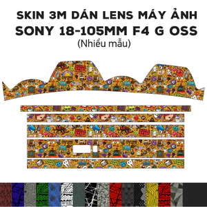 Skin dán Lens Sony 18-105mm f4 G OSS (Nhiều mẫu) | Decal Film 3M dán bảo vệ ống kính máy ảnh 18-105 mm