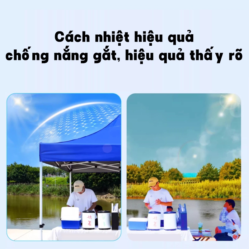 Lều xếp lục giác nâng cấp，khung ống 4.5mm chống gió, bền chắc，Vải bạt 1800D. Chuyên dụng cho gian hàng,hội chợ