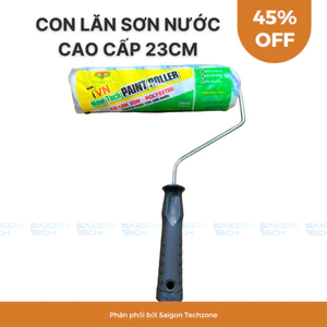🔥Con Lăn Sơn Nước Dài 23cm Tân Việt Nhật Cao Cấp Xanh Sọc Trắng, Sợi Polyester, Màng Sơn Láng Mịn