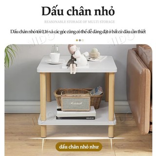 Nido Tủ Đầu Giường 2 Tầng Chân Gỗ - Bàn Trà Sofa Đa Năng Decor Phòng Ngủ Xinh Xắn (Đủ Size)