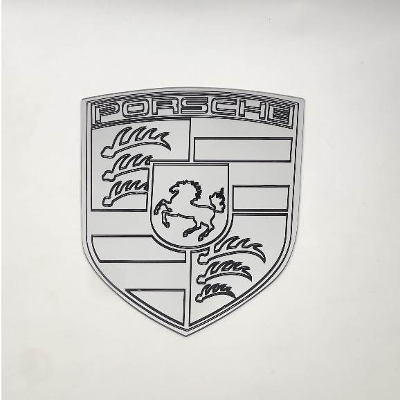 Gương Trang Trí Hình Logo Porsche, Gương Decor Phòng Porsche, Gương Mica Chống Vỡ - Mizzor Studio