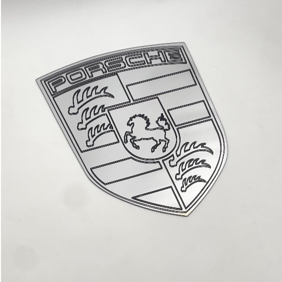 Gương Trang Trí Hình Logo Porsche, Gương Decor Phòng Porsche, Gương Mica Chống Vỡ - Mizzor Studio