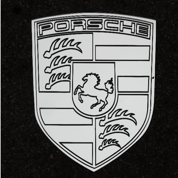 Gương Trang Trí Hình Logo Porsche, Gương Decor Phòng Porsche, Gương Mica Chống Vỡ - Mizzor Studio