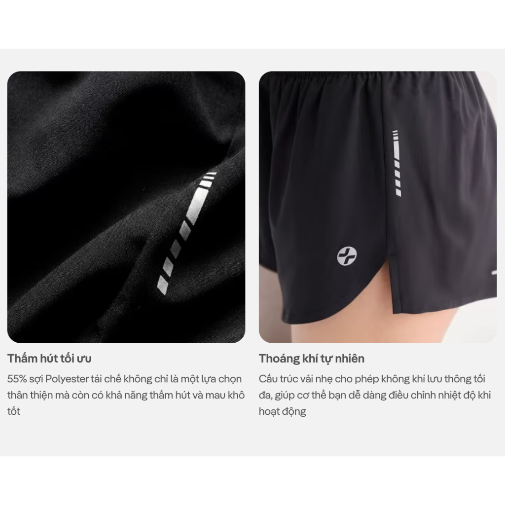 [🔥MUA 2 TẶNG 1🔥]Quần Tập Gym Nữ Có Túi 2 Lớp Coolmate Short Thể Thao Chạy Bộ Pace Shorts 3.5IN Co Giãn