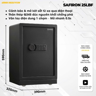 Két Sắt Vân Tay Điện Tử 60LBF Kết Nối App, Mở vân tay nhanh gấp 3 lần, Khóa Vân Tay Thông Minh
