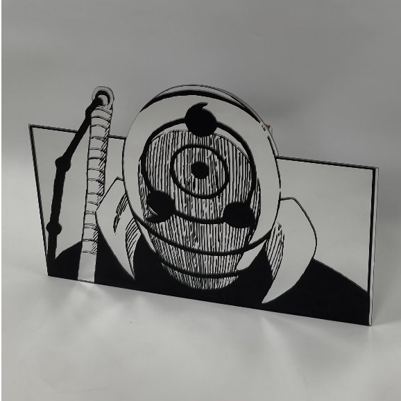 Gương Trang Trí Hình Obito Uchiha, Gương Decor Phòng Phong Cách Anime, Gương Mica Dán Tường - Mizzor Studio