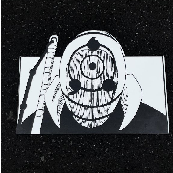 Gương Trang Trí Hình Obito Uchiha, Gương Decor Phòng Phong Cách Anime, Gương Mica Dán Tường - Mizzor Studio