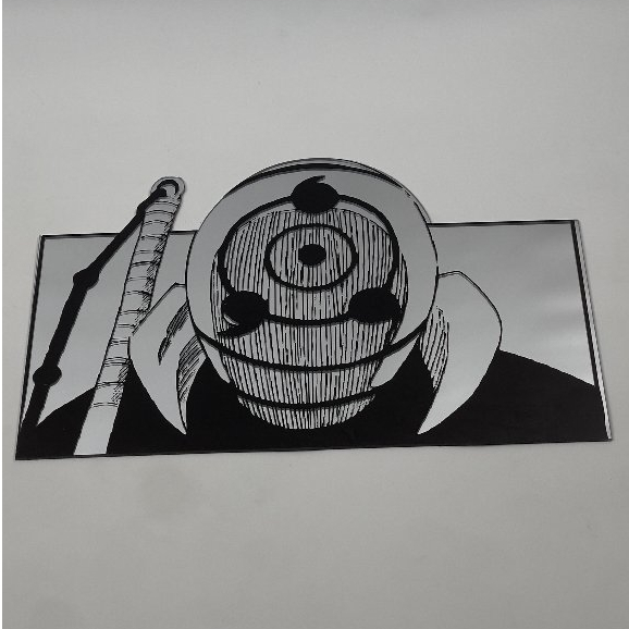 Gương Trang Trí Hình Obito Uchiha, Gương Decor Phòng Phong Cách Anime, Gương Mica Dán Tường - Mizzor Studio