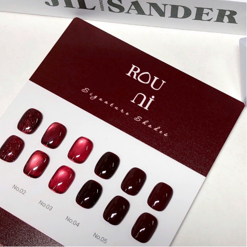 Set ROUNI Sơn Gel Lucky Red 6 màu đỏ may mắn với sự kết hợp mắt mèo thuỷ tinh nhũ flash tone đỏ hot