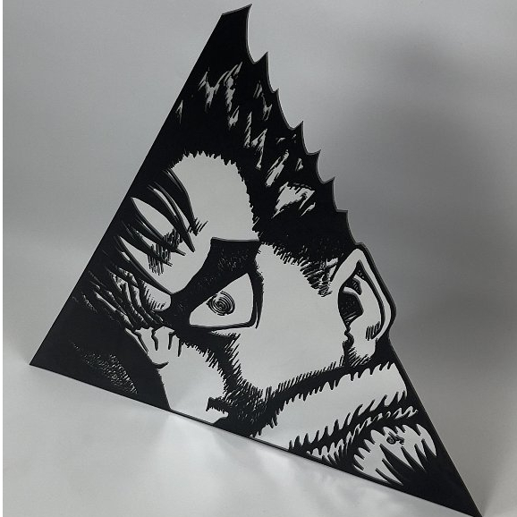 Gương Trang Trí Phòng Hình Bersek, Gương Decor Phòng Hình Anime Bersek, Gương Mica Dán Tường Chống Vỡ - Mizzor Studio