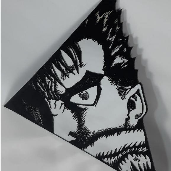 Gương Trang Trí Phòng Hình Bersek, Gương Decor Phòng Hình Anime Bersek, Gương Mica Dán Tường Chống Vỡ - Mizzor Studio
