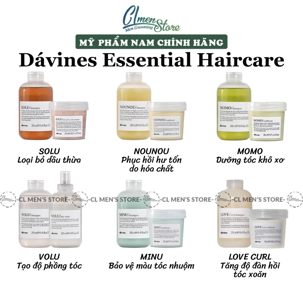 Dầu Gội và Dầu Xả Davines Essential Haircare Shampoo & Conditioner - 250ml