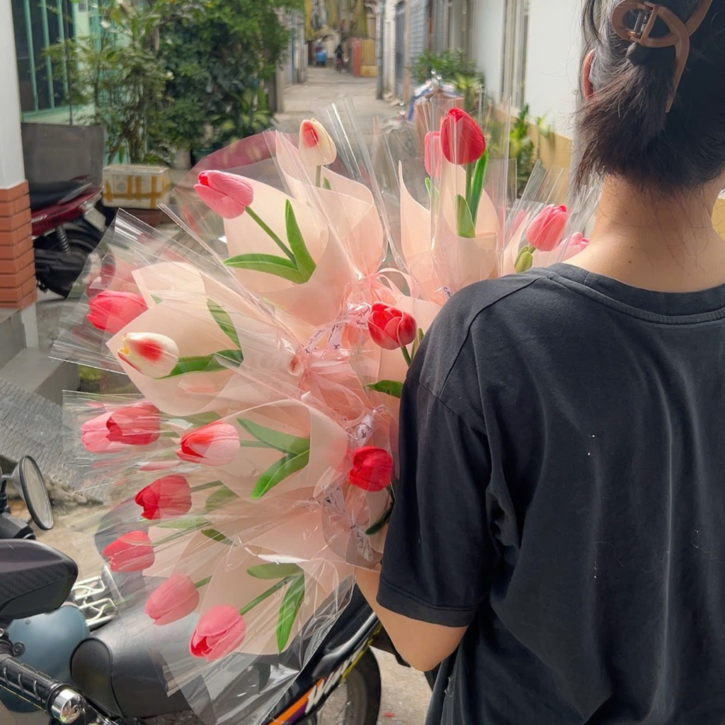 Bó Tulip Ốc Quế Xinh Xắn