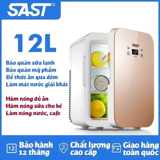 (Xả Kho) Tủ Lạnh Mini 12 Lít SAST ST-12L 2 Chế Độ Làm Lạnh Và Hâm Nóng, Dùng Cho Ô Tô Và Gia Đình