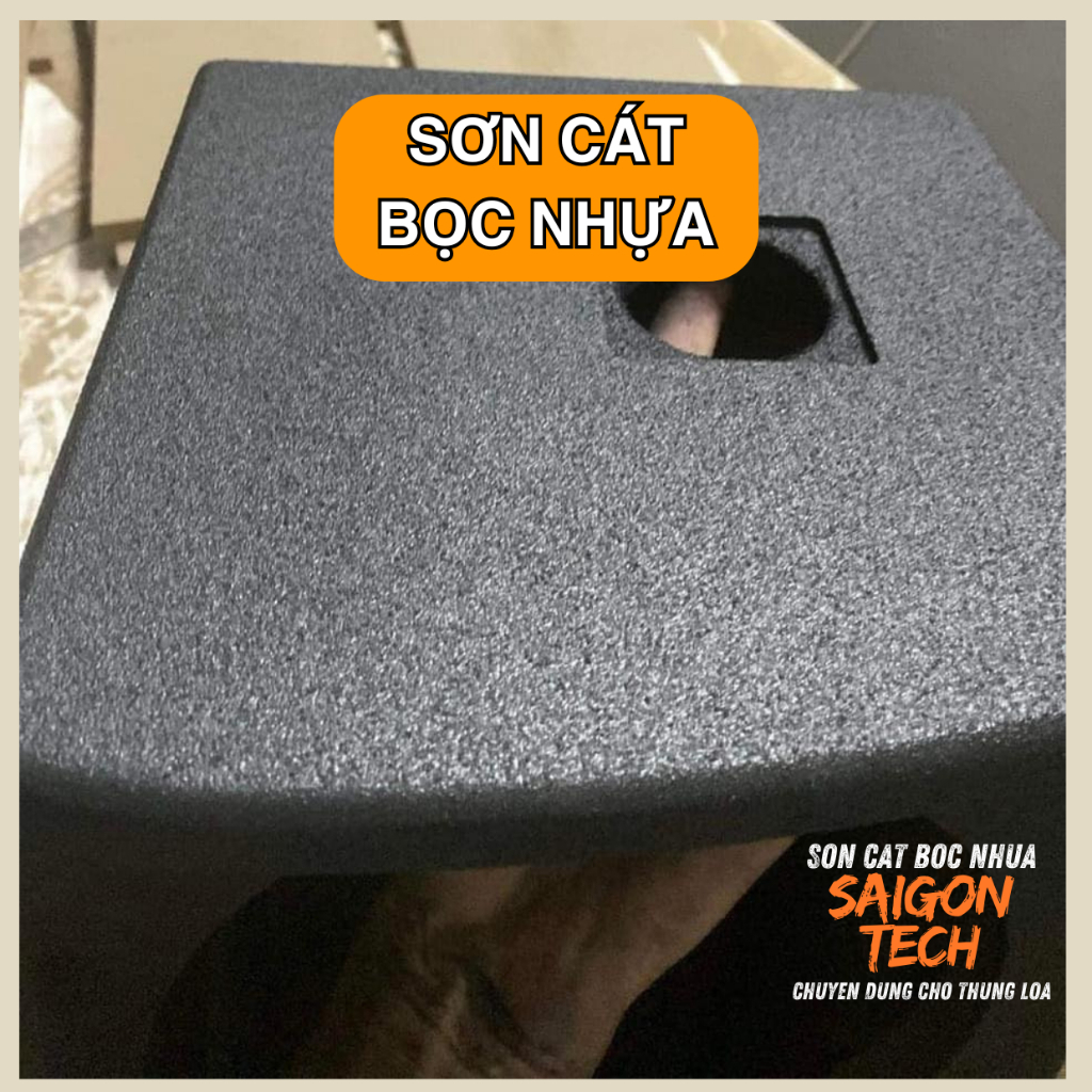 [2026] Sơn Cát Thùng Loa, Sơn Cát Bọc Nhựa Gốc Nước, Phun Bằng Máy Phun Cát Hoặc Dùng Con Lăn Sơn