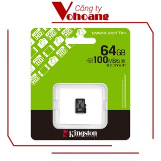 Thẻ nhớ Kingston 64GB microSDHC Canvas Select 100R CL10 UHS-I