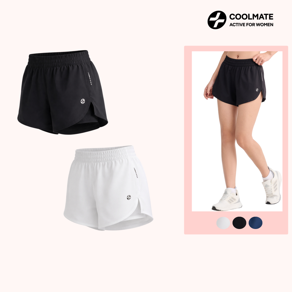 [🔥MUA 2 TẶNG 1🔥]Quần Tập Gym Nữ Có Túi 2 Lớp Coolmate Short Thể Thao Chạy Bộ Pace Shorts 3.5IN Co Giãn
