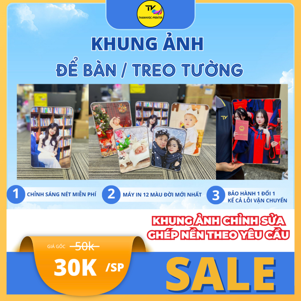Khung Ảnh Tráng Gương Pha Lê cao cấp 13x18 15x20 20x30 30x40 Bảo hành 10 năm về màu sắc(Gửi ảnh trước khi đặt)