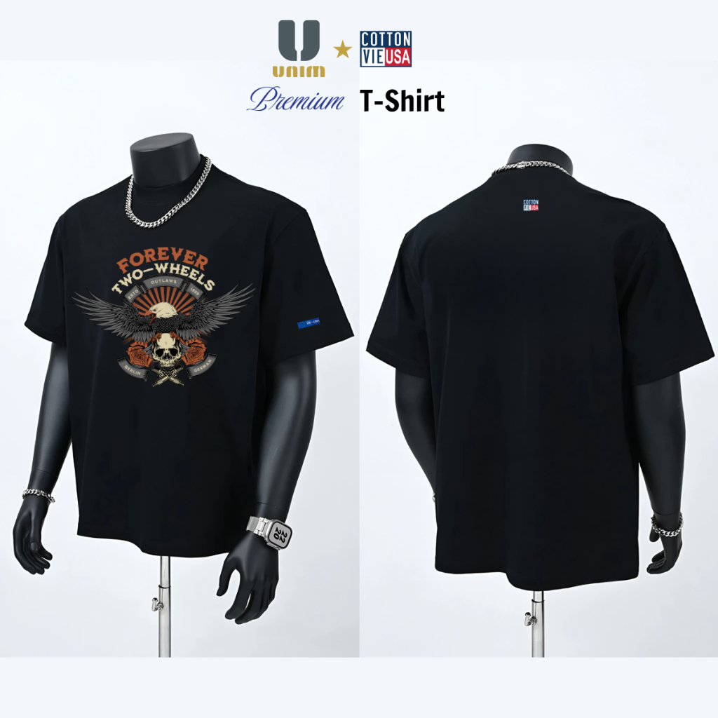 Ao thun Cờ Mỹ USA Chất Liệu Cotton Cao Cấp Co Giãn 2 Chiều Kiểu Dáng Rộng Form Boxy Châu Âu Hình In Chống Bong Chóc