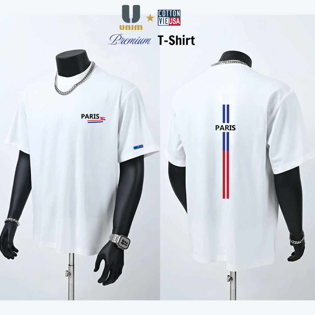 Áo Thun Graphic City Paris Form Áo Boxy Nam Nữ Cổ Tròn Unim Store Phong Cách Streetwear Vải Cotton 250gsm ATPR