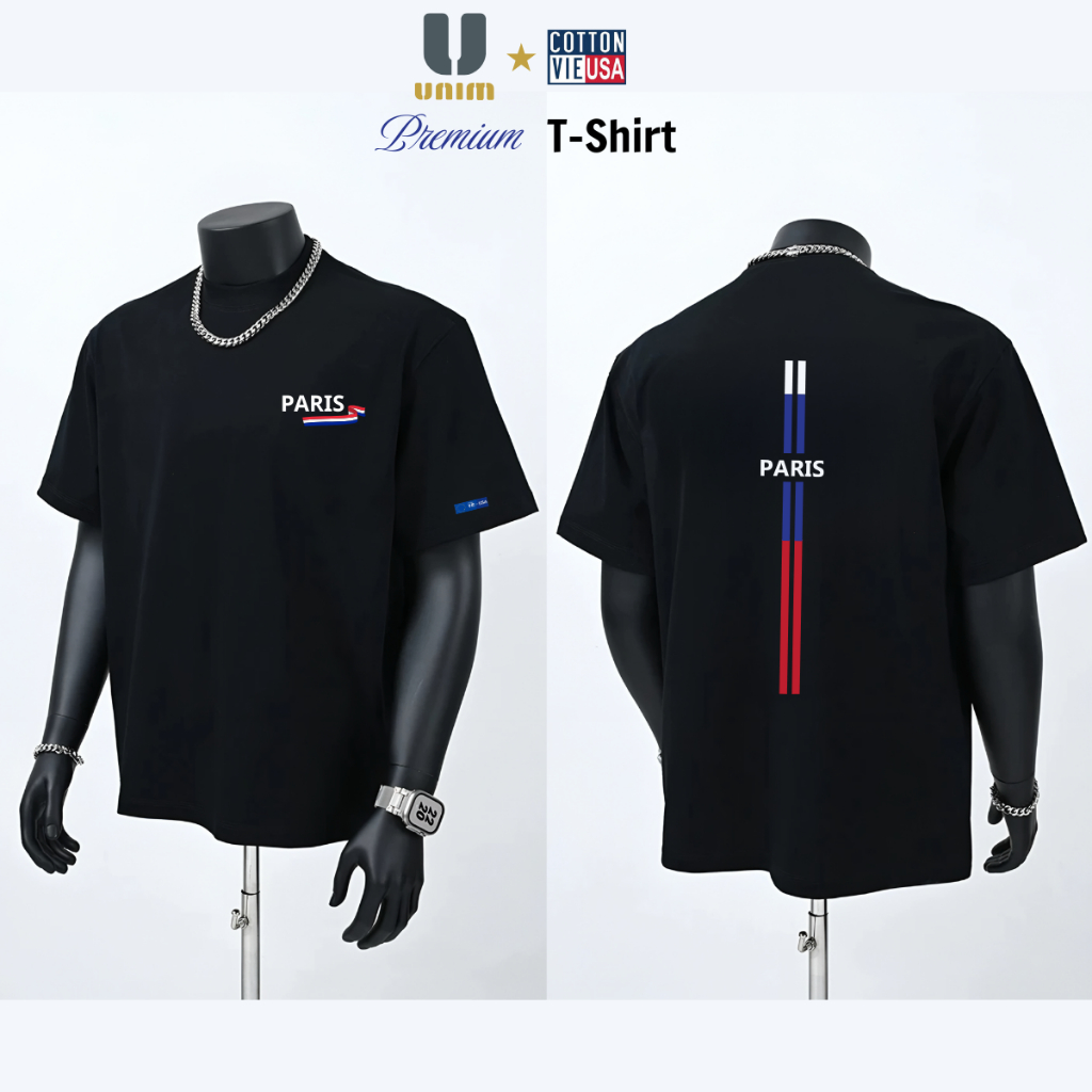 Áo Thun Graphic City Paris Form Áo Boxy Nam Nữ Cổ Tròn Unim Store Phong Cách Streetwear Vải Cotton 250gsm ATPR