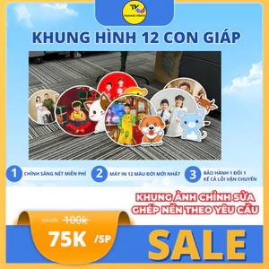 Khung ảnh hình thú/ khung 12 con giáp- Mẫu mã đa dạng/ in theo yêu cầu