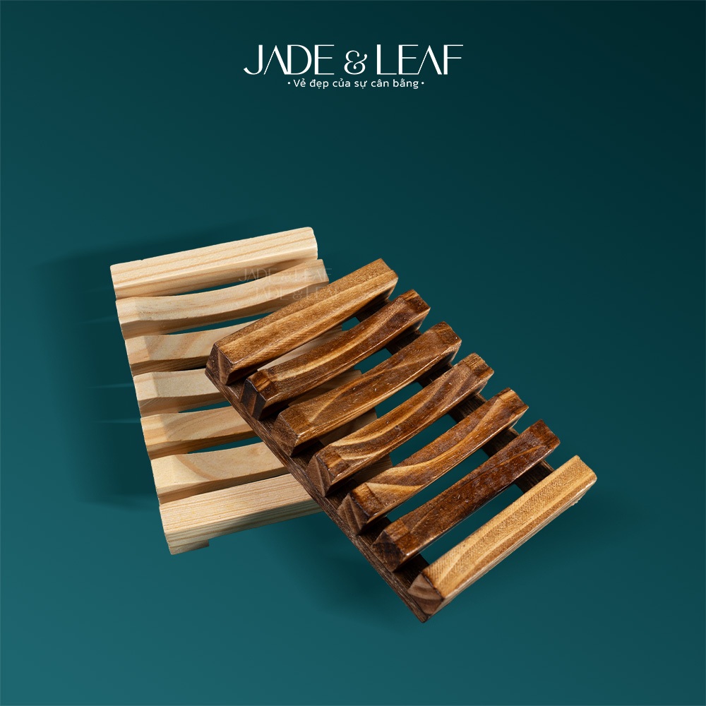 Khay Gỗ Đựng Xà Bông Jade&Leaf Handmade Cao Cấp, Chống Ẩm Mốc Để Phòng Tắm Kích Thước 9x12cm