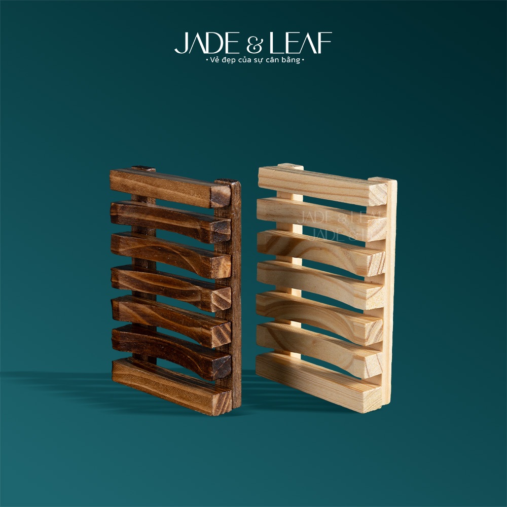 Khay Gỗ Đựng Xà Bông Jade&Leaf Handmade Cao Cấp, Chống Ẩm Mốc Để Phòng Tắm Kích Thước 9x12cm