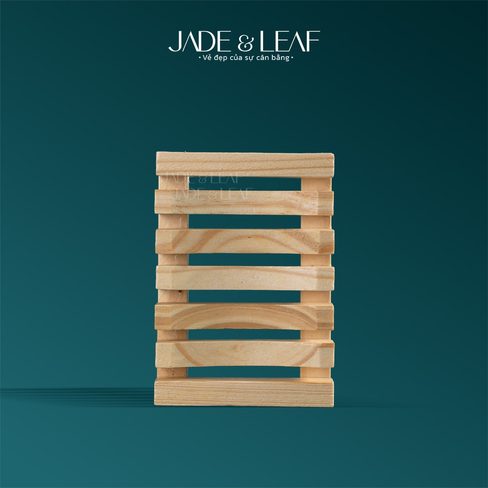 Khay Gỗ Đựng Xà Bông Jade&Leaf Handmade Cao Cấp, Chống Ẩm Mốc Để Phòng Tắm Kích Thước 9x12cm