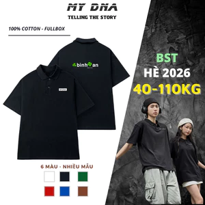 Áo polo có bigsize 100kg local brand cặp đôi nam nữ tay lỡ form rộng unisex basic cao cấp fullbox rẻ đẹp hè 2026 MY DNA