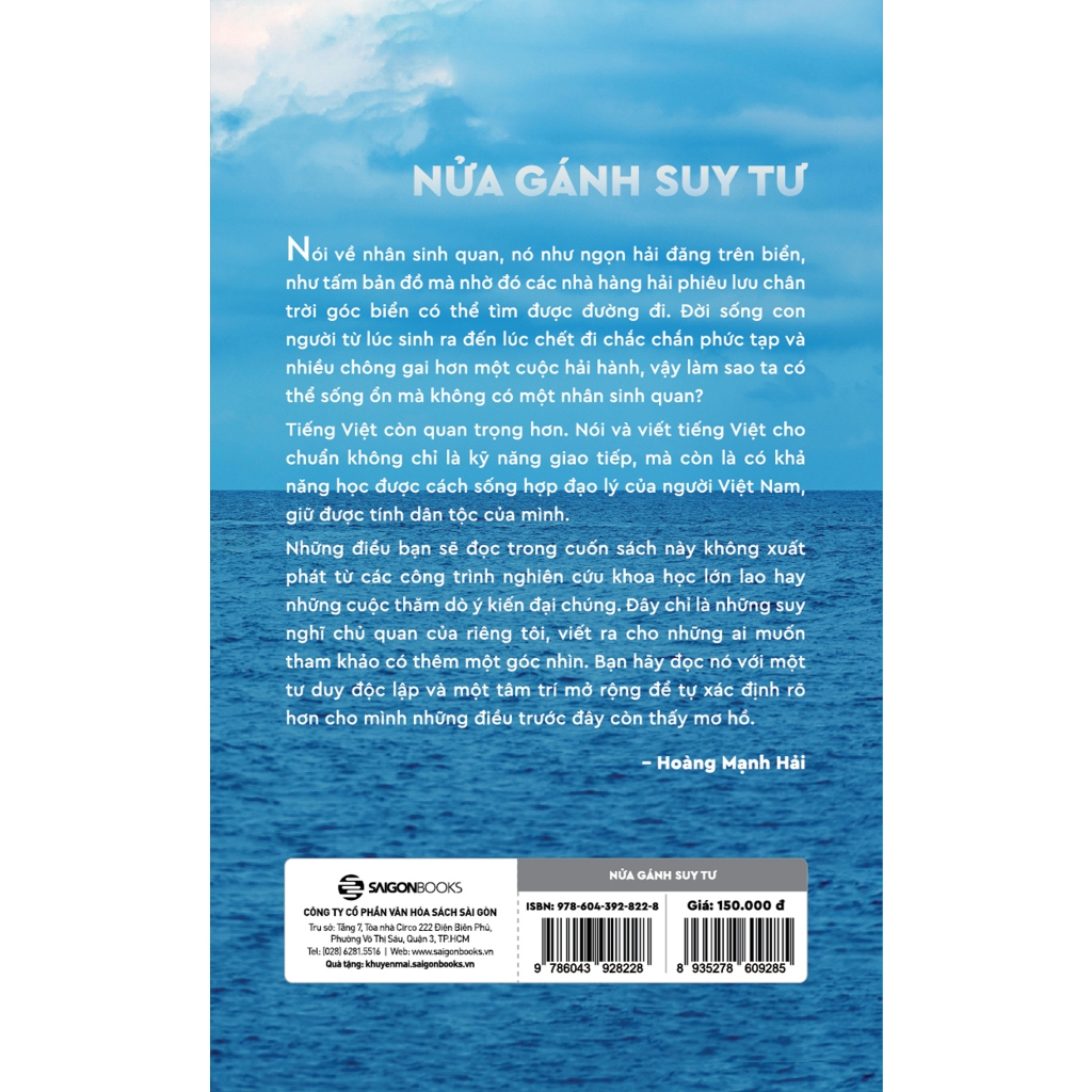 Sách - Nửa Gánh Suy Tư - Hoàng Mạnh Hải