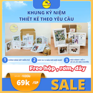 { Tặng Hộp Quà+ Rơm + Thiệp} Khung ảnh kỷ niệm ngày sinh nhật, ngày cưới, khung ảnh kỷ niệm quen nhau cho cặp tình nhân