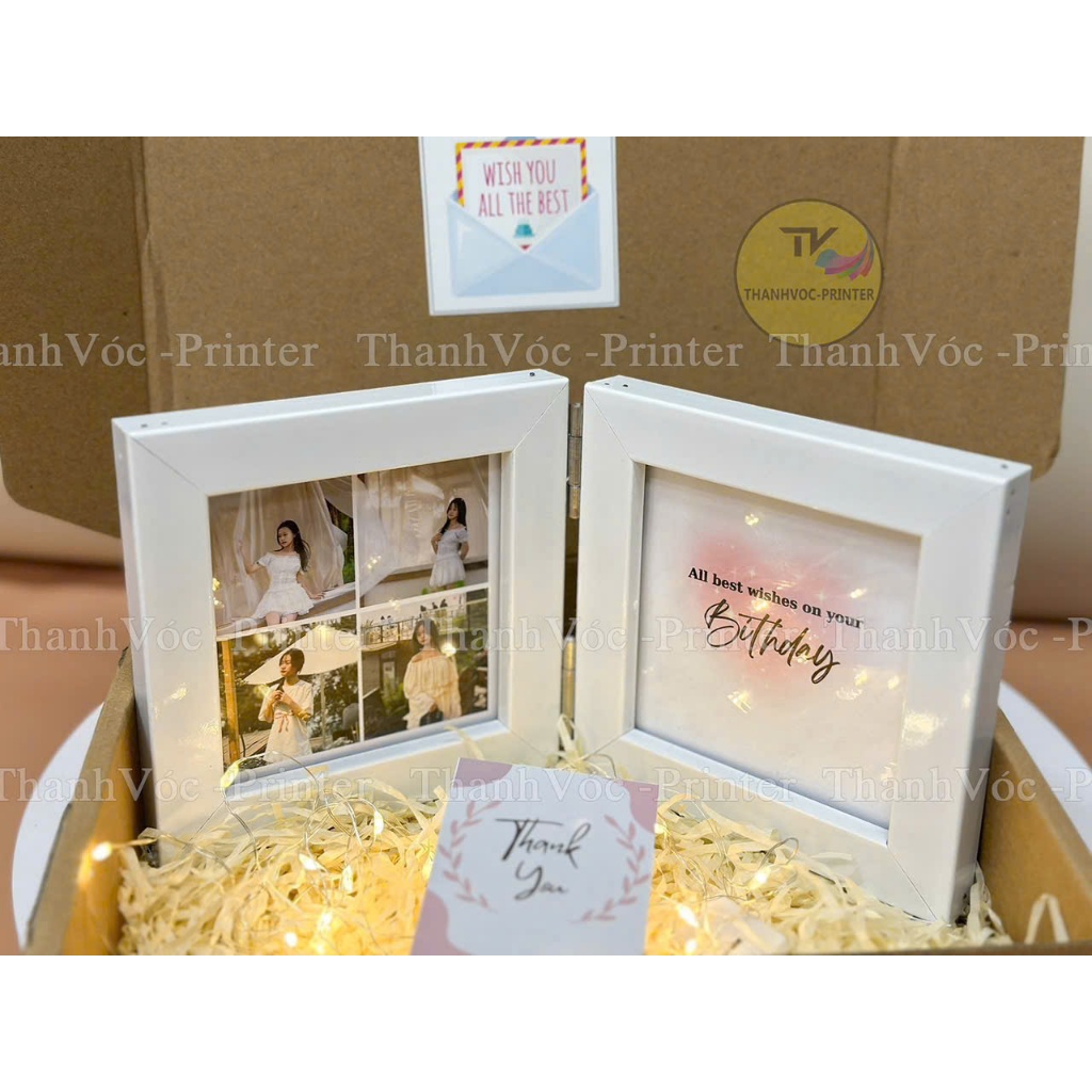 { Tặng Hộp Quà+ Rơm + Thiệp} Khung ảnh kỷ niệm ngày sinh nhật, ngày cưới, khung ảnh kỷ niệm quen nhau cho cặp tình nhân