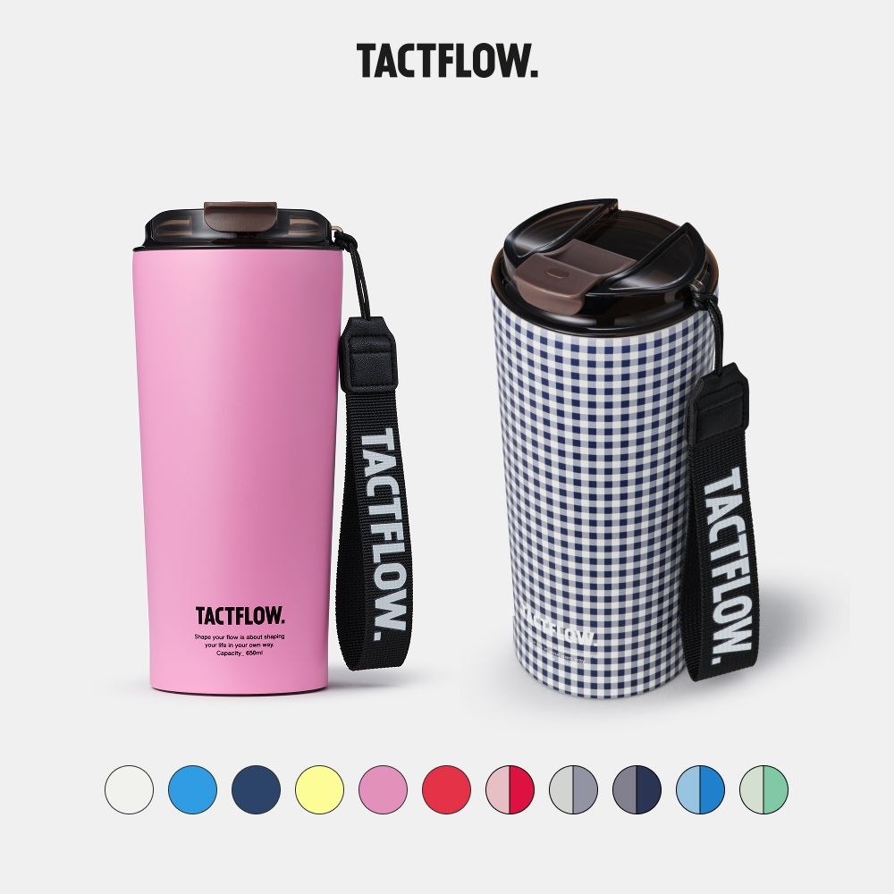Bình giữ nhiệt TACTFLOW Ceramic TFB dung tích 650ml bằng thép không gỉ phủ sứ kèm quai xách - Nhiều màu