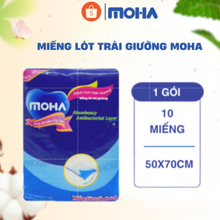 Tấm Lót Y Tế MOHA, Tấm Lót Trải Giường Dành Cho Người Già, Người Bệnh, Phụ Nữ Sau Sinh, Bịch 10 Miếng Size 50x70cm