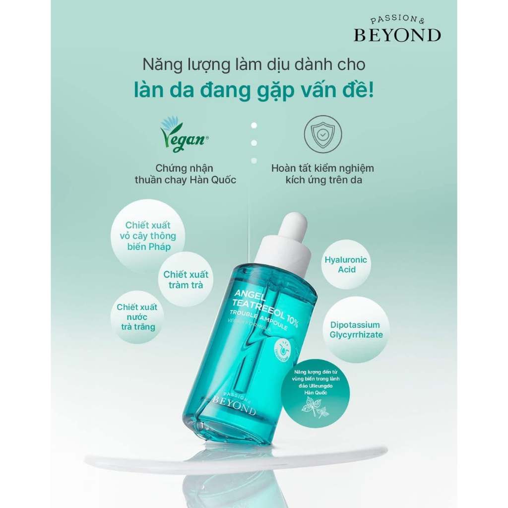 Tinh chất tràm trà thuần chay Beyond Angel Teatreeol 10% Trouble Ampoule