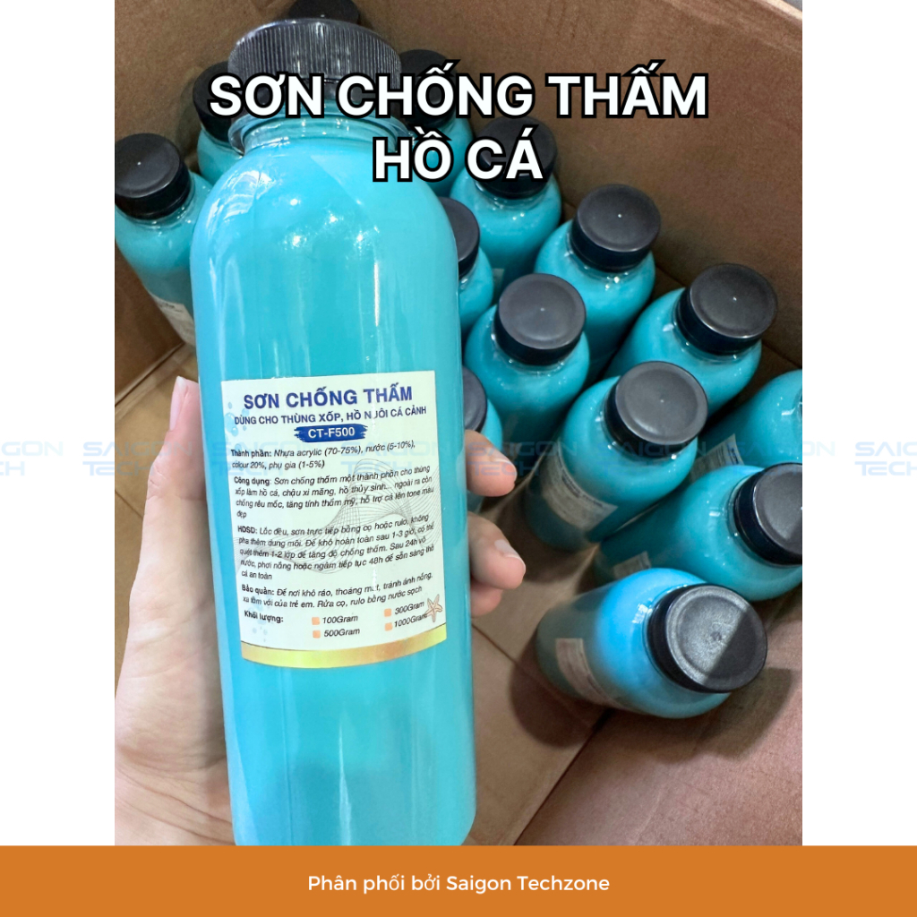 🔥Sơn chống thấm hồ cá cao cấp, chống thấm thùng xốp, giúp cá lên màu đẹp, nhiều màu sắc, sơn an toàn