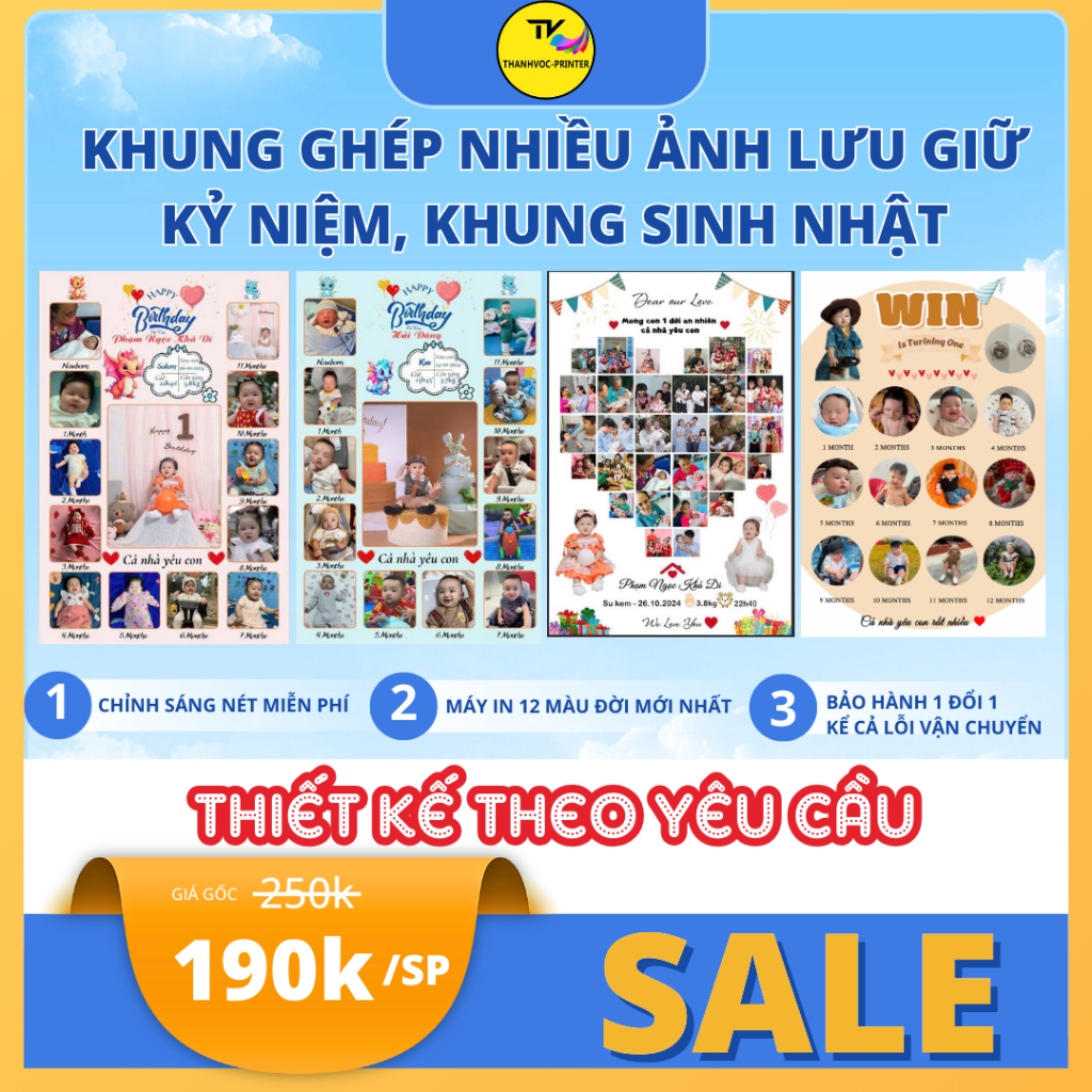 Khung ghép 12 tháng cho bé - Kỉ niệm những năm tháng đầu đời không thể quên
